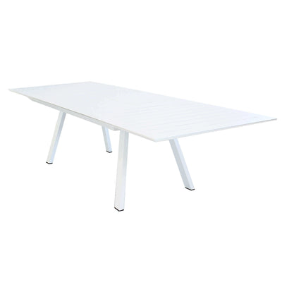 SPLENDOR - tavolo da giardino allungabile in alluminio 200/300x110 Bianco