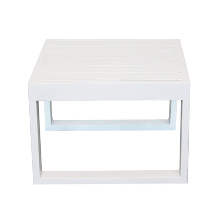 ARGENTUM - tavolino da giardino in alluminio 45x45 Bianco Milani Home