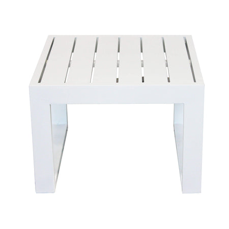 ARGENTUM - tavolino da giardino in alluminio 45x45 Bianco Milani Home