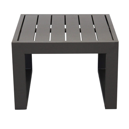 ARGENTUM - tavolino da giardino in alluminio 45x45 Taupe Milani Home