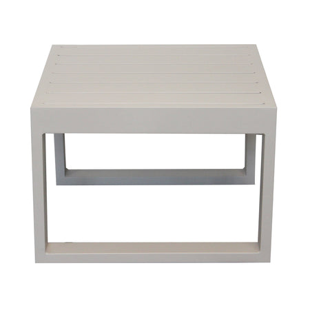 ARGENTUM - tavolino da giardino in alluminio 45x45 Tortora Milani Home