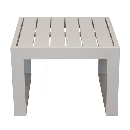 ARGENTUM - tavolino da giardino in alluminio 45x45 Tortora Milani Home