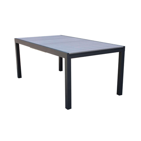 TRIUMPHUS - tavolo da giardino allungabile in alluminio e polywood 180/240x100 Antracite Milani Home