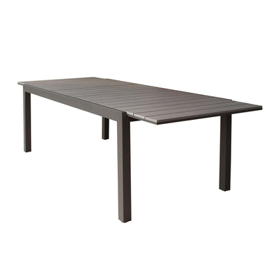 TRIUMPHUS - tavolo da giardino allungabile in alluminio e polywood 180/240x100 Taupe Milani Home