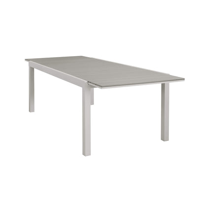 TRIUMPHUS - tavolo da giardino allungabile in alluminio e polywood 180/240x100 Tortora Milani Home
