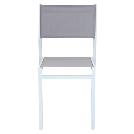AULUS - sedia da giardino in alluminio e textilene impilabile Bianco Milani Home