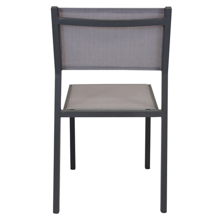 AULUS - sedia da giardino in alluminio e textilene impilabile Taupe Milani Home