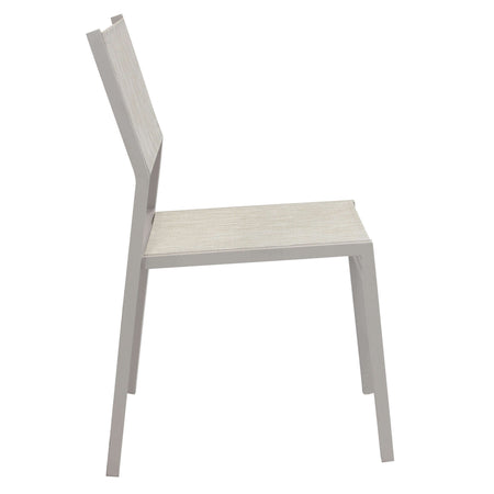 AULUS - sedia da giardino in alluminio e textilene impilabile Tortora Milani Home