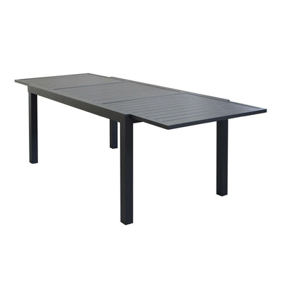 DEXTER - tavolo da giardino allungabile in alluminio 160/240x90 Antracite Milani Home