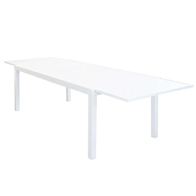 DEXTER - tavolo da giardino allungabile in alluminio 200/300x100 Bianco Milani Home
