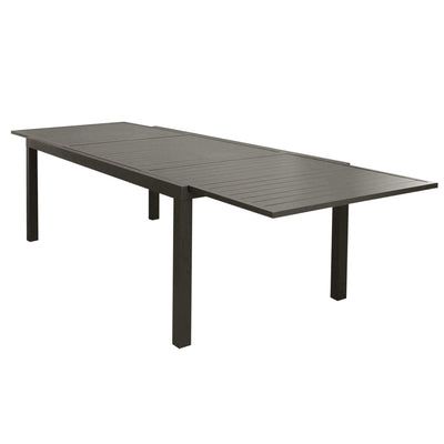 DEXTER - tavolo da giardino allungabile in alluminio 200/300x100 Taupe Milani Home