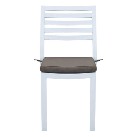 DEXTER - sedia da giardino in alluminio impilabile completa di cuscino Bianco Milani Home