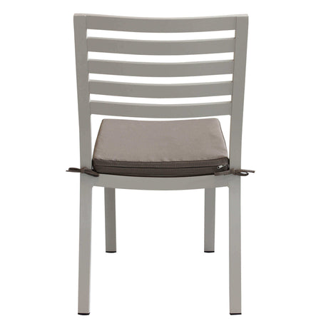 DEXTER - sedia da giardino in alluminio impilabile completa di cuscino Tortora