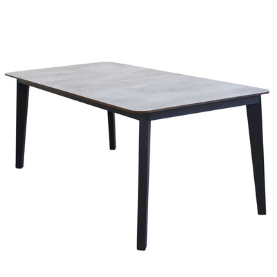 URANUS - tavolo da giardino in alluminio e laminato ad pressione hpl 180x90 Antracite Milani Home