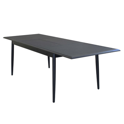 IMPERIUM - tavolo da giardino allungabile in alluminio 160/240x90 Antracite Milani Home