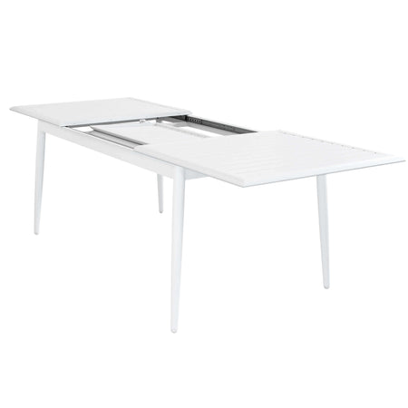 IMPERIUM - tavolo da giardino allungabile in alluminio 160/240x90 Bianco Milani Home
