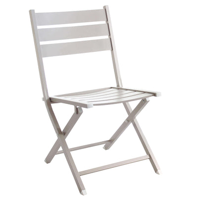 ABELUS - sedia da giardino in alluminio pieghevole salvaspazio Tortora