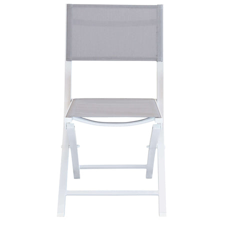 GAJA - sedia da giardino in alluminio e textilene pieghevole salvaspazio Bianco Milani Home