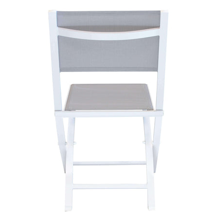 GAJA - sedia da giardino in alluminio e textilene pieghevole salvaspazio Bianco