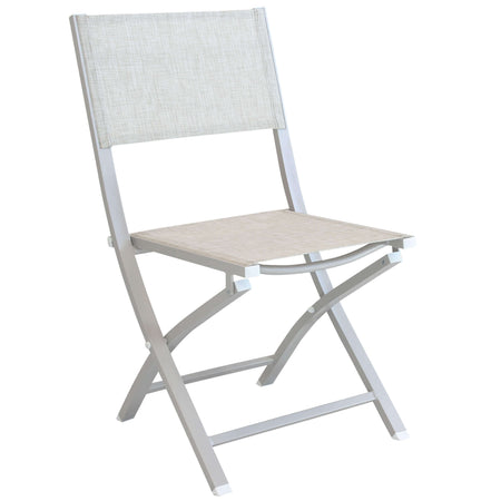 GAJA - sedia da giardino in alluminio e textilene pieghevole salvaspazio Tortora