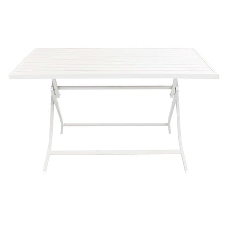 ABELUS - tavolo da giardino pieghevole salvaspazio in alluminio 70x130 Bianco Milani Home