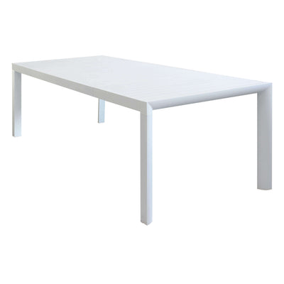 EQUITATUS - tavolo da giardino allungabile in alluminio 180/240x100 Bianco Milani Home