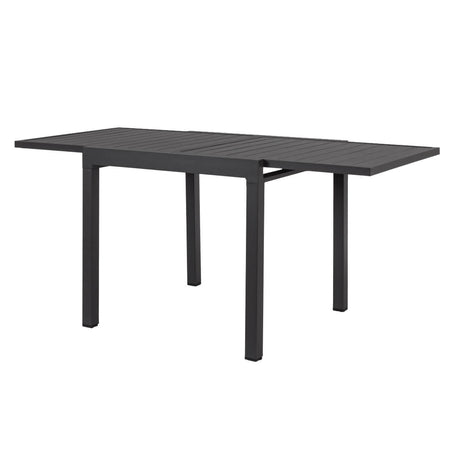 JERRI - tavolo da giardino in alluminio 90/180x90 Antracite Milani Home