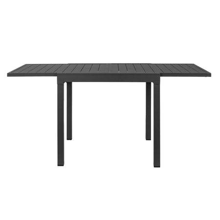 JERRI - tavolo da giardino in alluminio 90/180x90 Antracite Milani Home