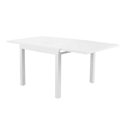 JERRI - tavolo da giardino in alluminio 90/180x90 Bianco Milani Home