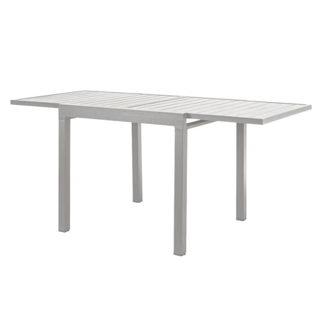 JERRI - tavolo da giardino in alluminio 90/180x90 Tortora Milani Home
