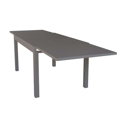 JERRI - tavolo da giardino in alluminio 135/270x90 Taupe Milani Home
