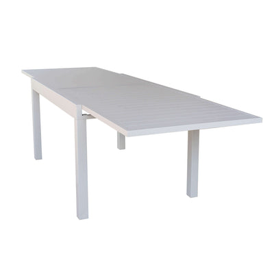 JERRI - tavolo da giardino in alluminio 135/270x90 Tortora Milani Home