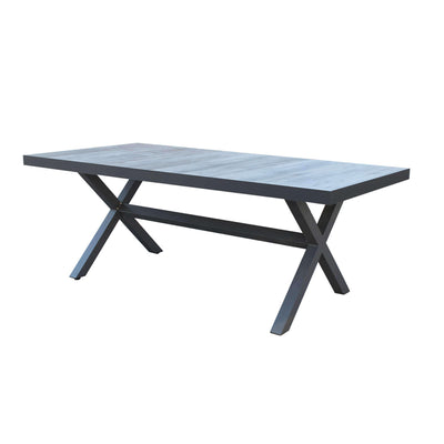 GRES - tavolo da giardino in alluminio e gres cm 200x100 Antracite