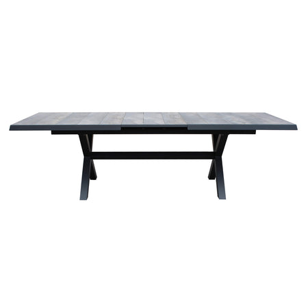 GRES - tavolo da giardino allungabile in alluminio e gres cm 200/260x100 Antracite Milani Home
