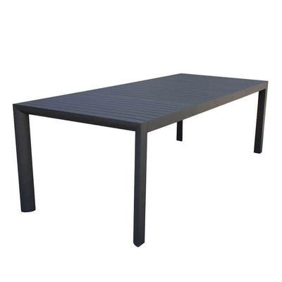 EQUITATUS - tavolo da giardino allungabile in alluminio 135/180X70 Antracite Milani Home