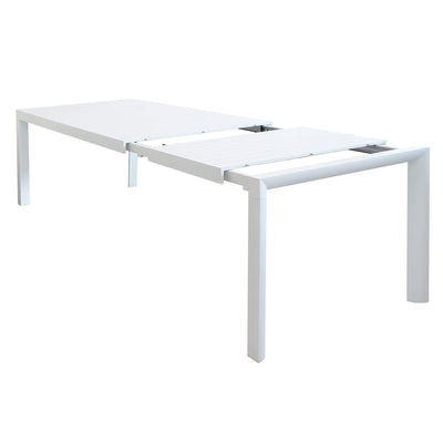 EQUITATUS - tavolo da giardino allungabile in alluminio 135/180X70 Bianco
