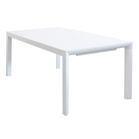 EQUITATUS - tavolo da giardino allungabile in alluminio 135/180X70 Bianco Milani Home