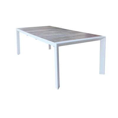 TED - tavolo da giardino allungabile in gres 175/235x100 Bianco