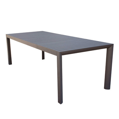 EQUITATUS - tavolo da giardino allungabile in alluminio 225/300x100 Taupe Milani Home