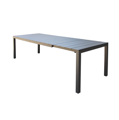 ALASKA - tavolo da giardino in alluminio allungabile cm 148/214 x 85 x 75,5 h Taupe Milani Home