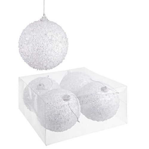 4 Palline in Polistirolo Christie Bianco tinta unita per albero di Natale moderno Ø 10 cm Casa e cucina/Decorazioni per interni/Addobbi e decorazioni per ricorrenze/Decorazioni natalizie/Addobbi e decorazioni/Palle e palline MagiediNatale.it - Altamura, Commerciovirtuoso.it