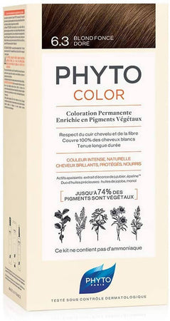 Phyto Color 6.3 Biondo Scuro Dorato Colorazione Permanente Senza Ammoniaca, 100 % Copertura Capelli Bianchi Bellezza/Cura dei capelli/Colore/Colore permanente Farmawing.it - Cenate Sotto, Commerciovirtuoso.it