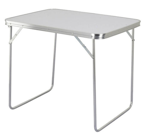 tavolino da campeggio pieghevole salvaspazio 80x60 Bianco Milani Home