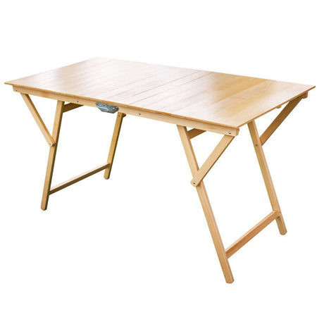 tavolo da giardino pieghevole salvaspazio in legno 70x140 Marrone