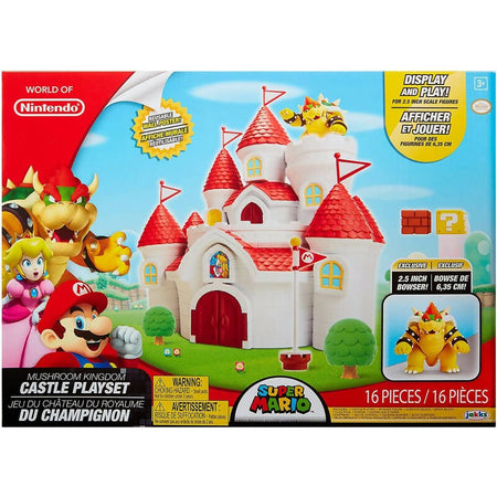 Nintendo Super Mario Playset Castello Mushroom Kingdom Della Principessa Peach, Con Bellissimi Dettagli Come Nel Videogioco, Da 3 Anni In Su Spin Master