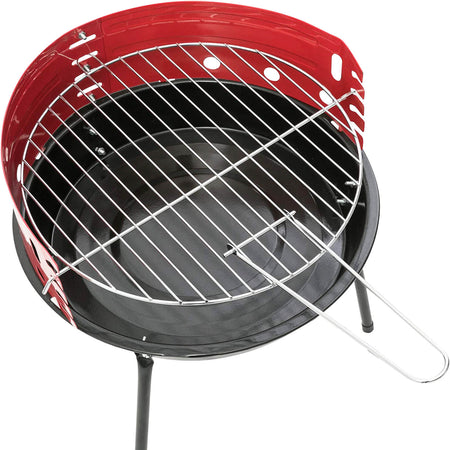 Barbecue a carbonella da campeggio con griglia Rosso