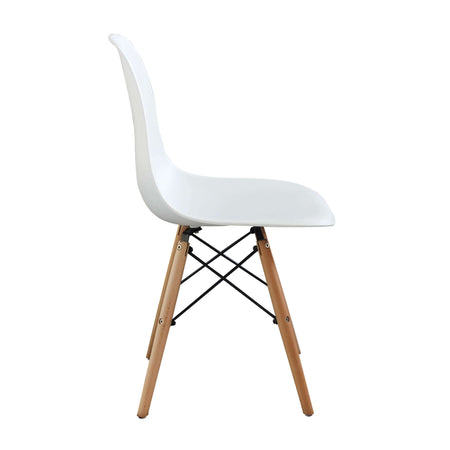 JULIETTE - set di 4 sedie moderne con gambe in legno Bianco Milani Home