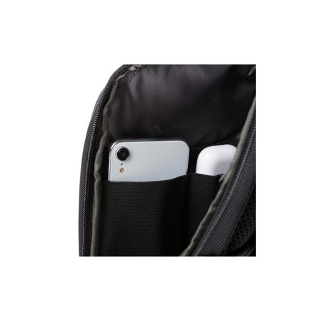 Monospalla porta iPad®mini in tessuto riciclato con protezione anti-frode RFID e tasca per AirPods® - CA5480BR2