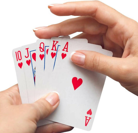 Carte da gioco francesi plastificate per poker ramino burraco scala 40  mazzo da 52 carte e 2 matte 