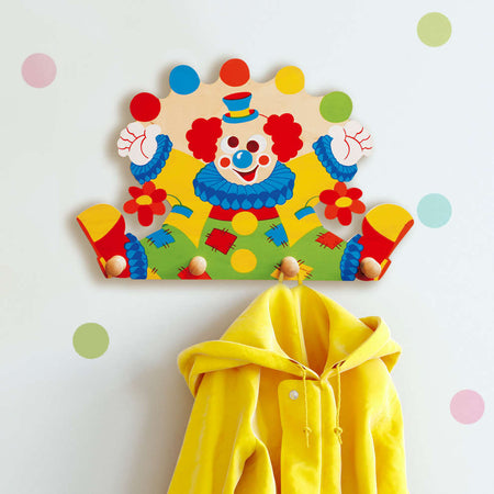 Attaccapanni - Clown Giocoliere Da Muro per Cameretta Bambini 